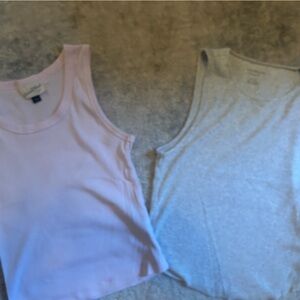 American Eagle Outfitters Light Gray Ribbed Tank